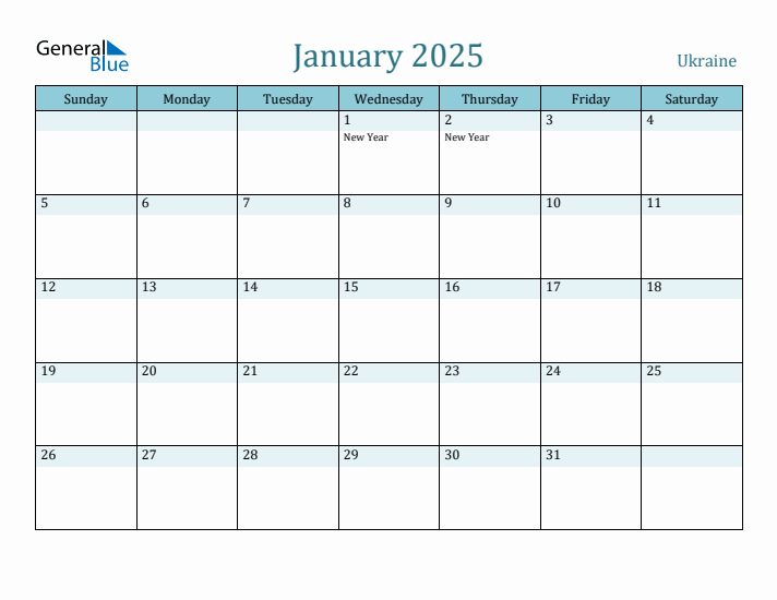 January 2025 Calendar with Holidays