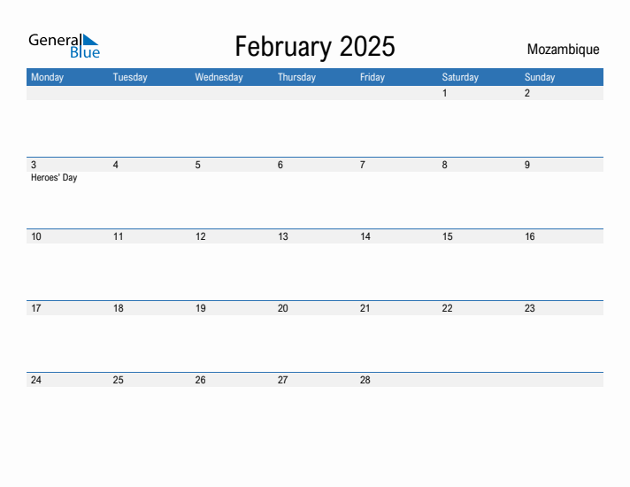 Fillable February 2025 Calendar