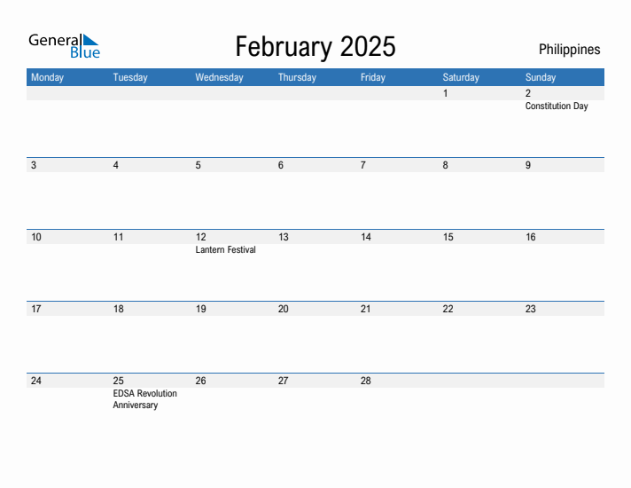 Fillable February 2025 Calendar