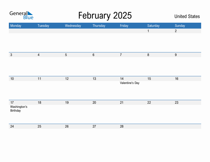 Fillable February 2025 Calendar