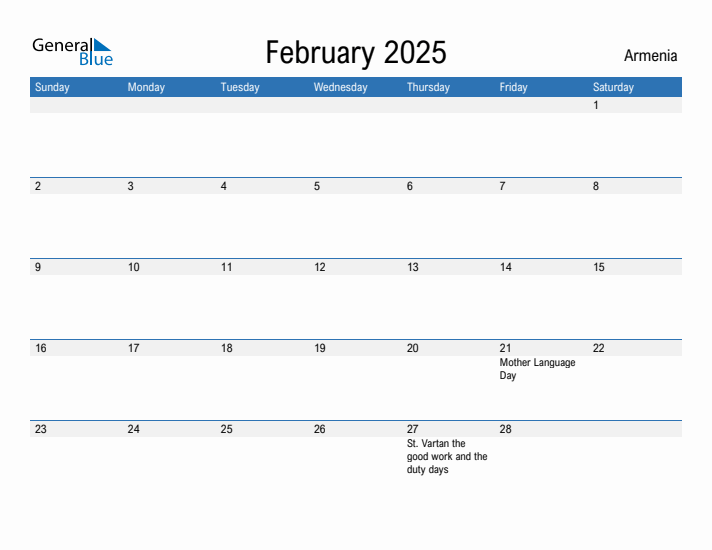 Fillable February 2025 Calendar