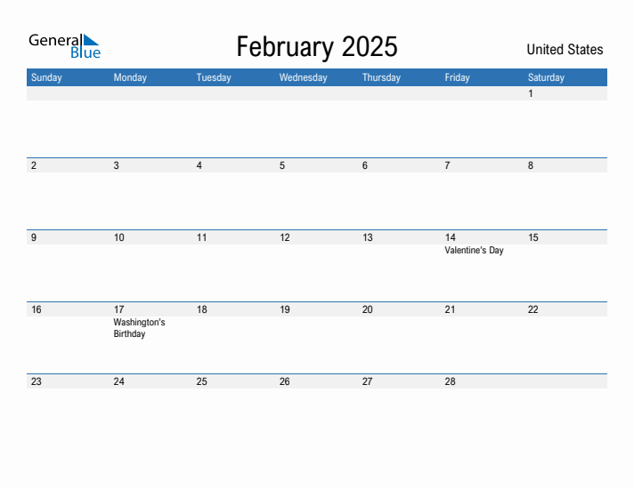 Fillable February 2025 Calendar