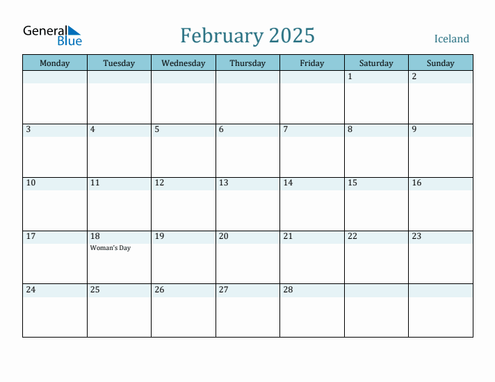 February 2025 Calendar with Holidays