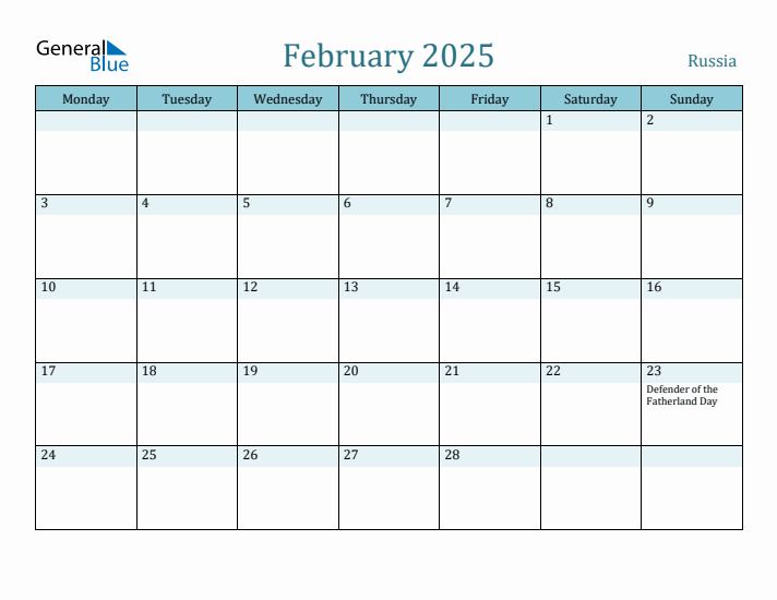 February 2025 Calendar with Holidays