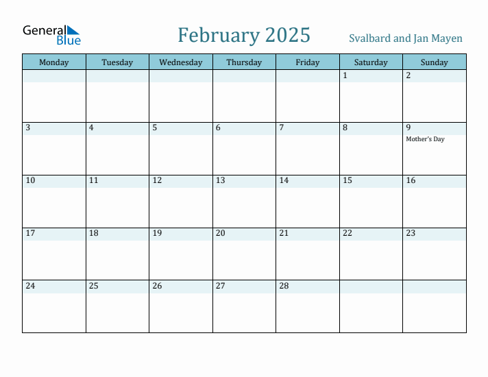 February 2025 Calendar with Holidays