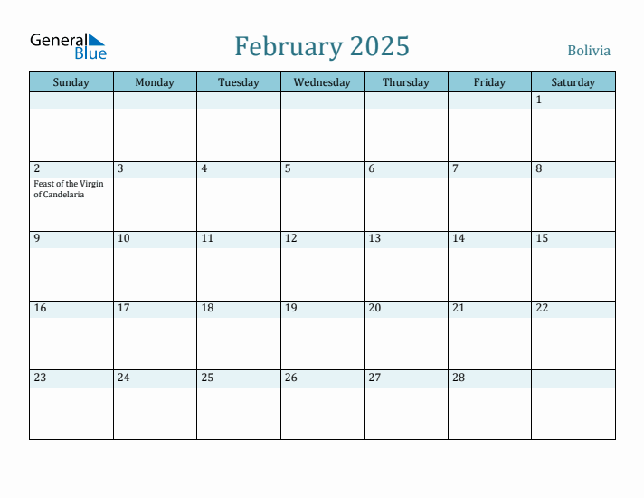 February 2025 Calendar with Holidays