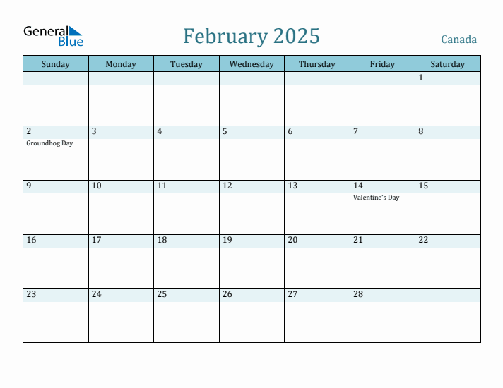 February 2025 Calendar with Holidays