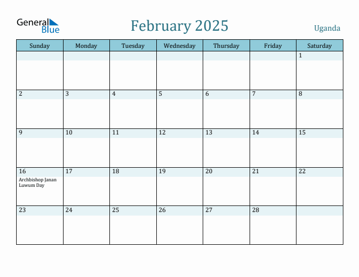 February 2025 Calendar with Holidays