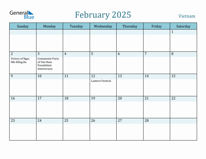 February 2025 Calendar with Holidays