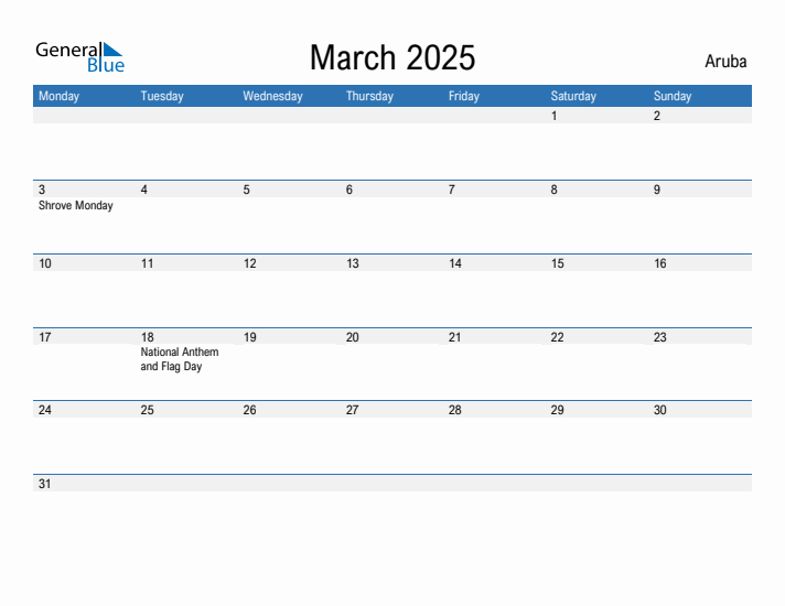 Fillable March 2025 Calendar