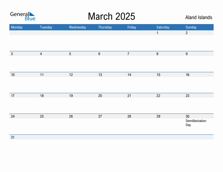 Fillable March 2025 Calendar