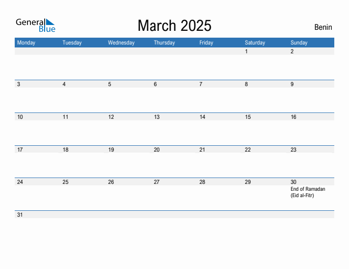 Fillable March 2025 Calendar