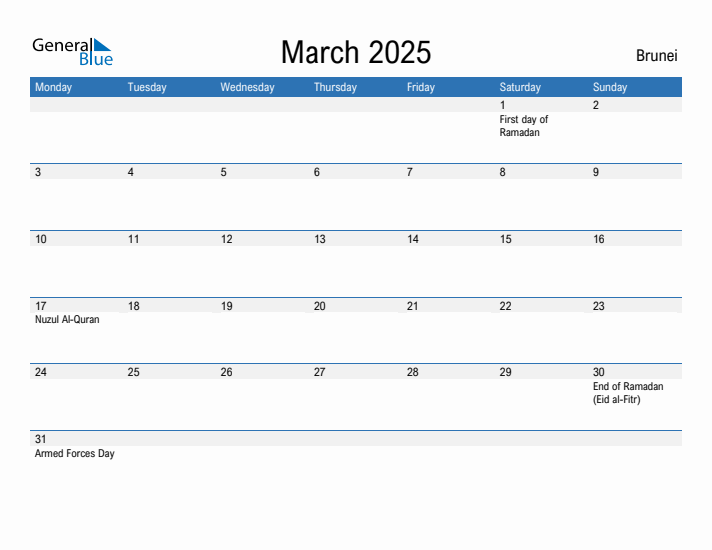 Fillable March 2025 Calendar