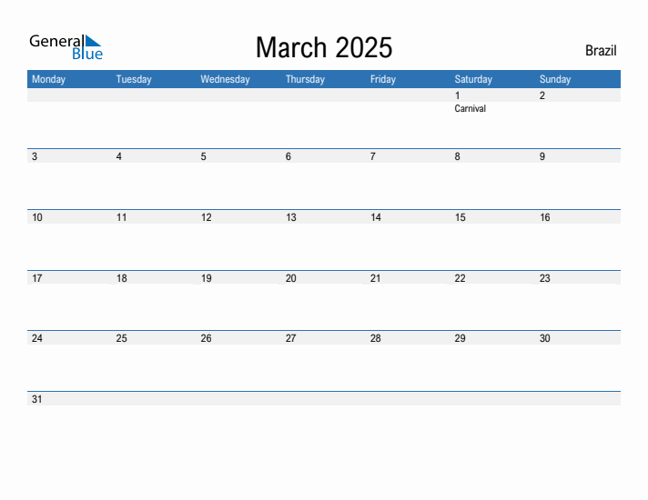 Fillable March 2025 Calendar