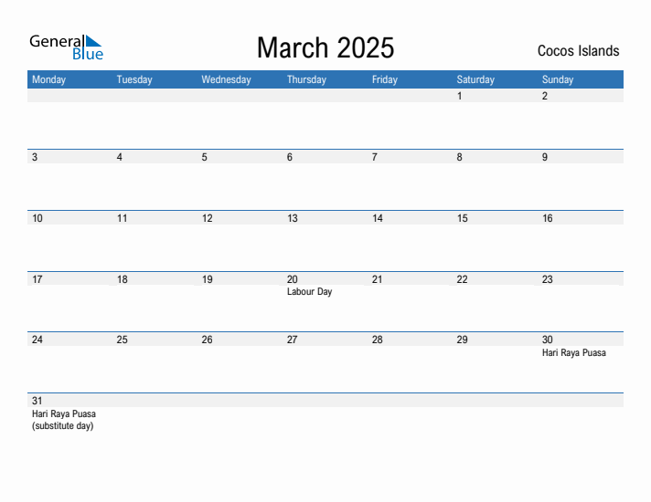 Fillable March 2025 Calendar