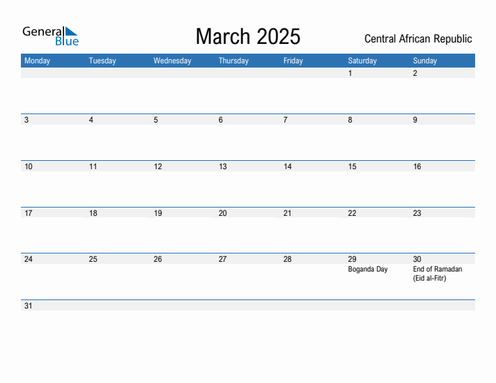 Fillable March 2025 Calendar