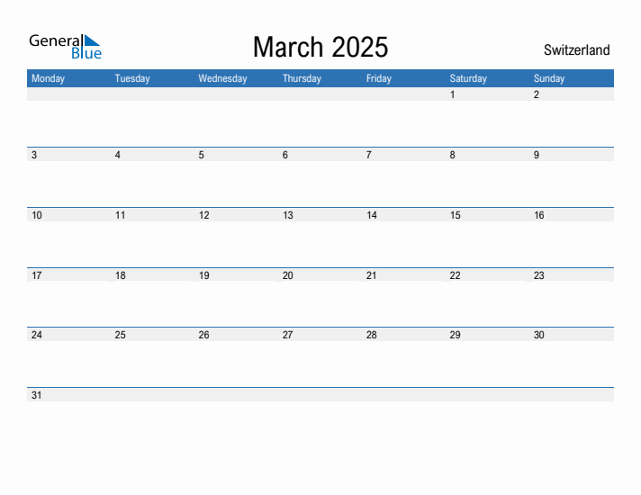 Fillable March 2025 Calendar