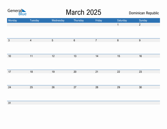 Fillable March 2025 Calendar