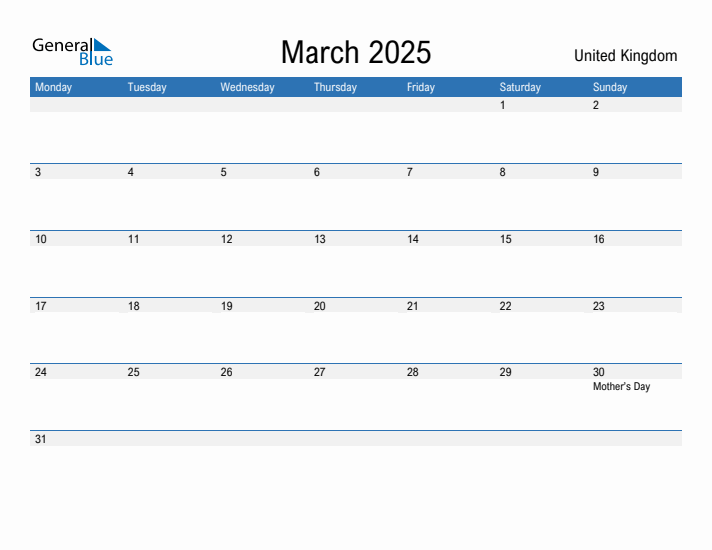 Fillable March 2025 Calendar