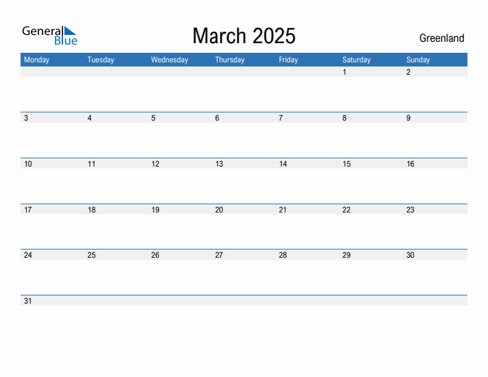 Fillable March 2025 Calendar