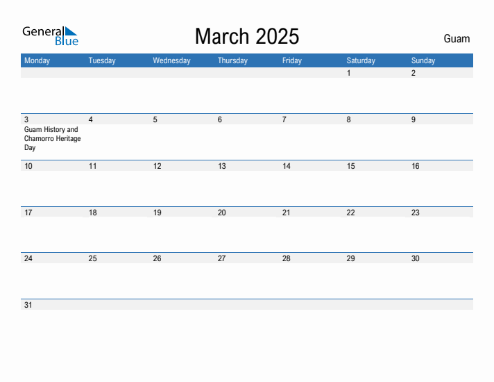 Fillable March 2025 Calendar