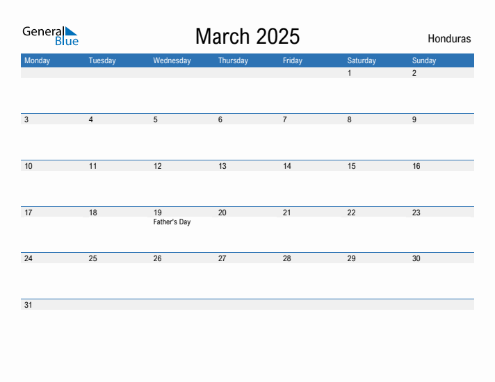 Fillable March 2025 Calendar