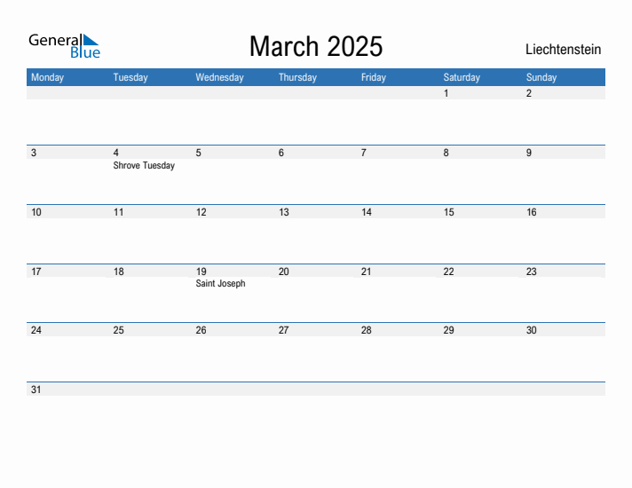 Fillable March 2025 Calendar