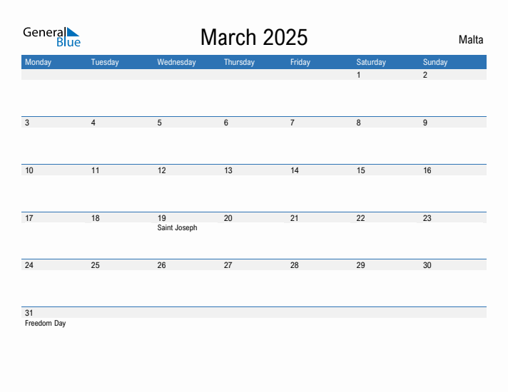 Fillable March 2025 Calendar