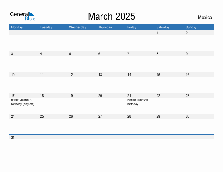 Fillable March 2025 Calendar