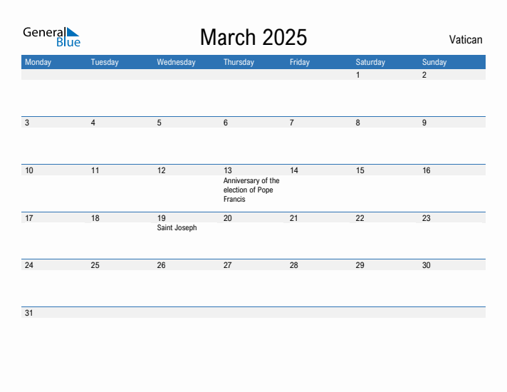 Fillable March 2025 Calendar