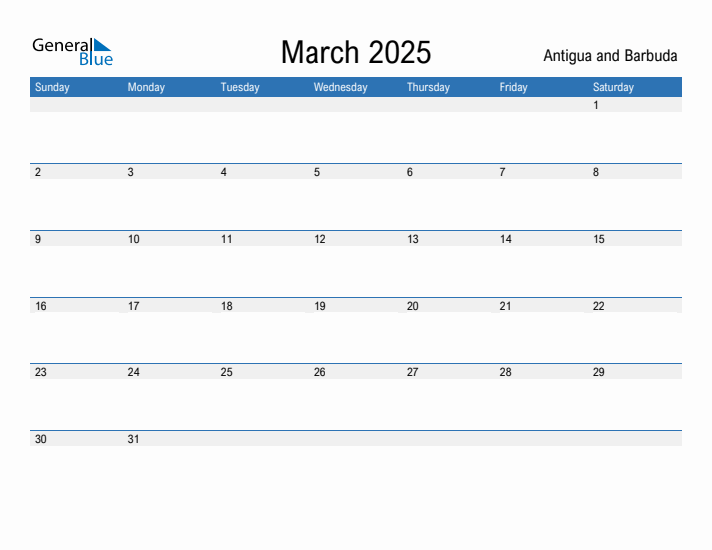 Fillable March 2025 Calendar