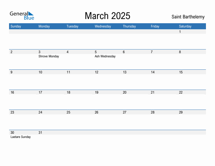 Fillable March 2025 Calendar