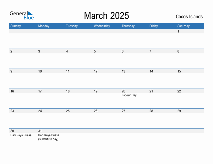 Fillable March 2025 Calendar