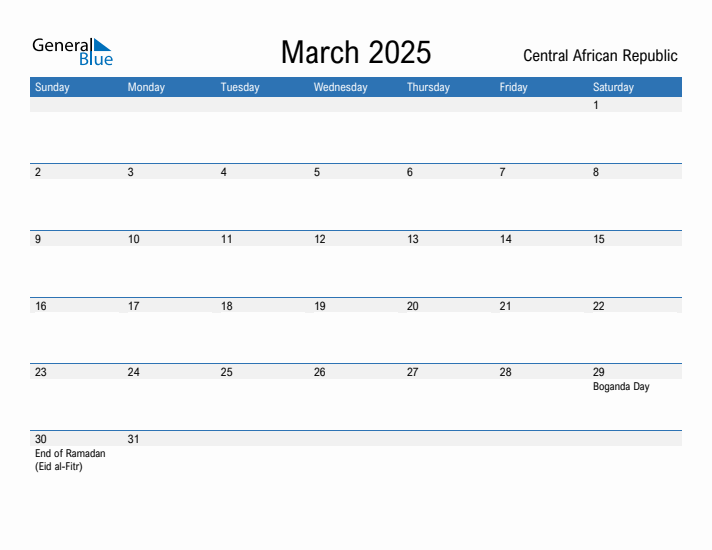 Fillable March 2025 Calendar