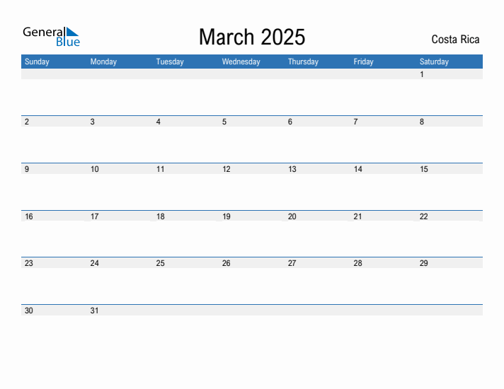 Fillable March 2025 Calendar