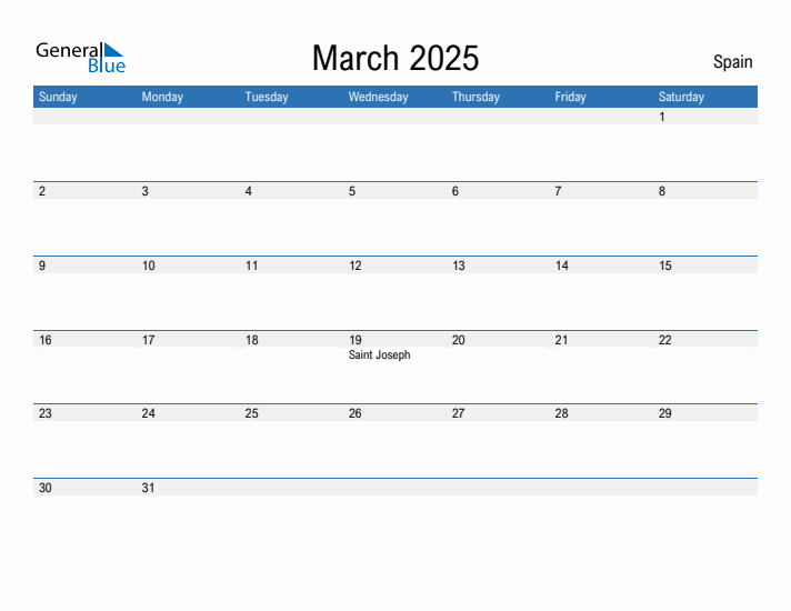 Fillable March 2025 Calendar