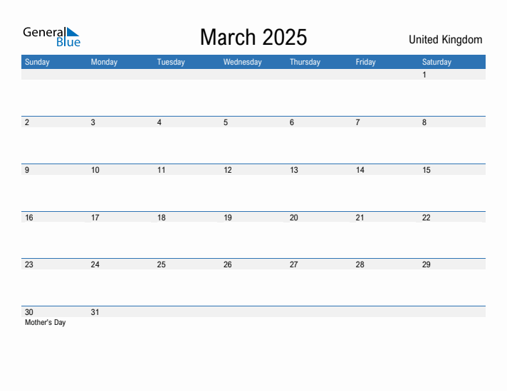 Fillable March 2025 Calendar