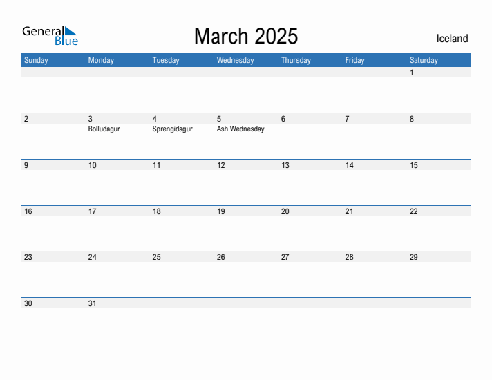 Fillable March 2025 Calendar