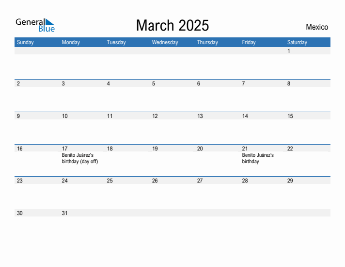 Fillable March 2025 Calendar