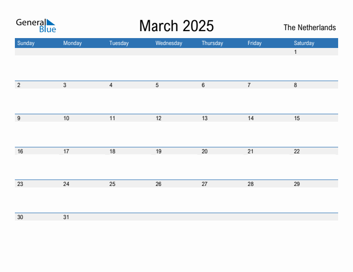 Fillable March 2025 Calendar