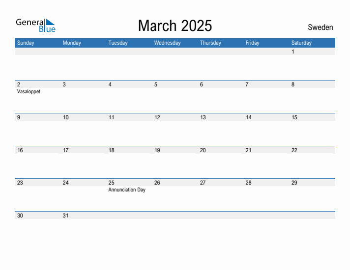 Fillable March 2025 Calendar