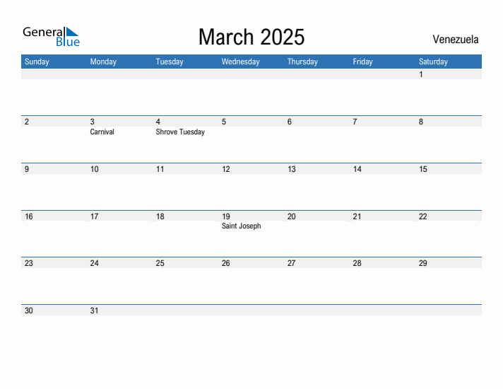 Fillable March 2025 Calendar