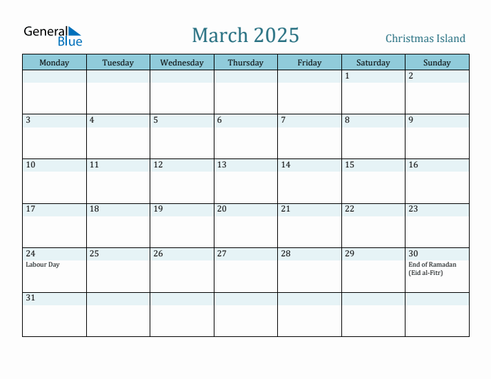 March 2025 Calendar with Holidays