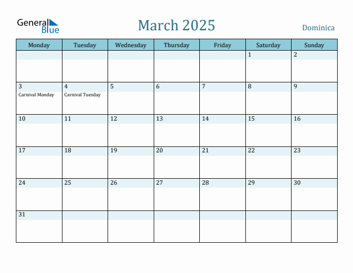 March 2025 Calendar with Holidays