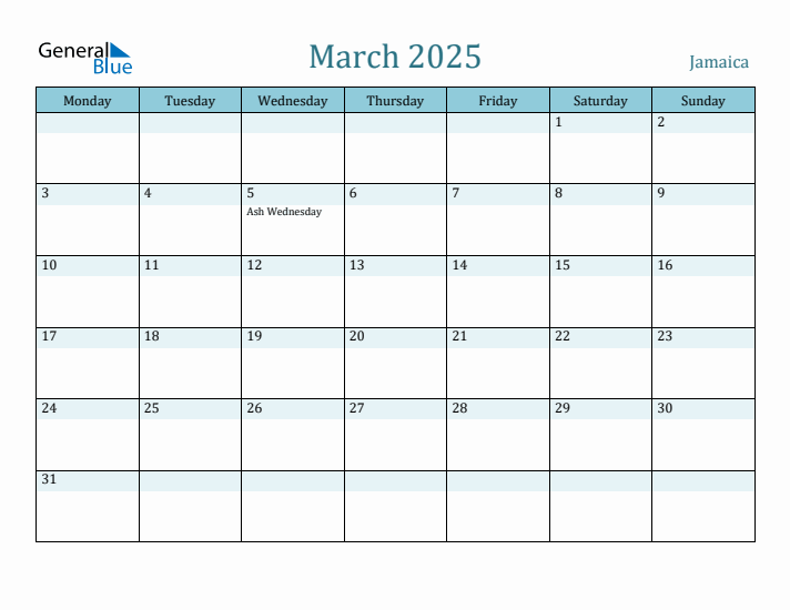 March 2025 Calendar with Holidays