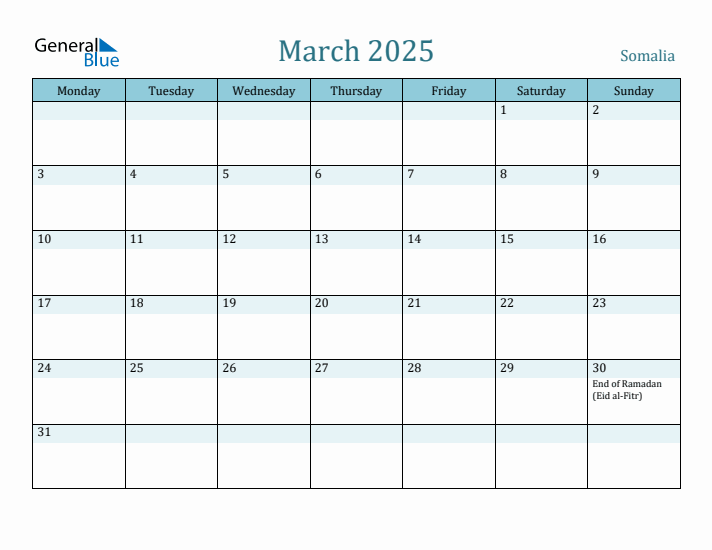 March 2025 Calendar with Holidays