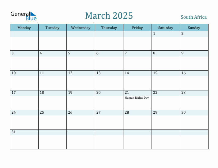 March 2025 Calendar with Holidays