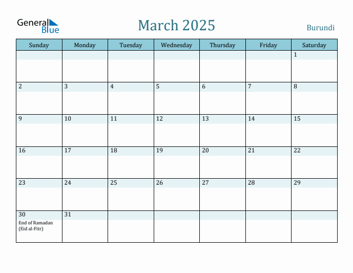 March 2025 Calendar with Holidays