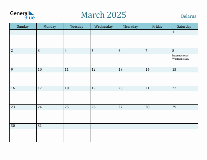 March 2025 Calendar with Holidays