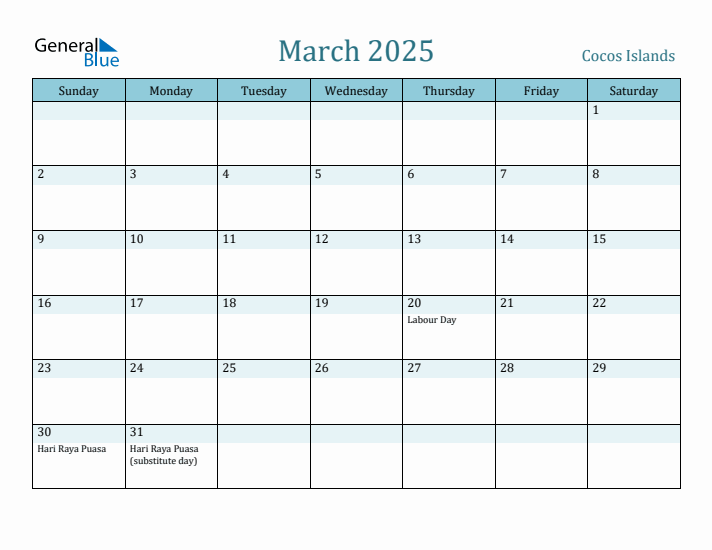 March 2025 Calendar with Holidays